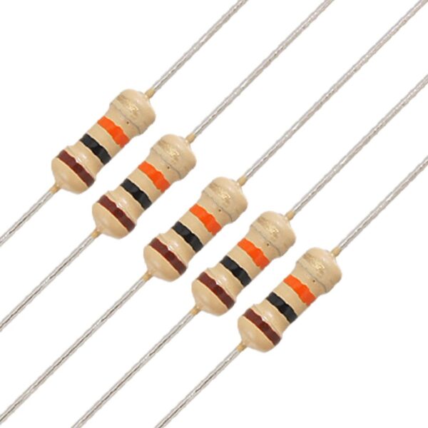 Resistor (10Ω, 100Ω, 220Ω, 330Ω, 1kΩ, 2kΩ, 5kΩ, 10kΩ, 100kΩ, 1MΩ) - Image 3